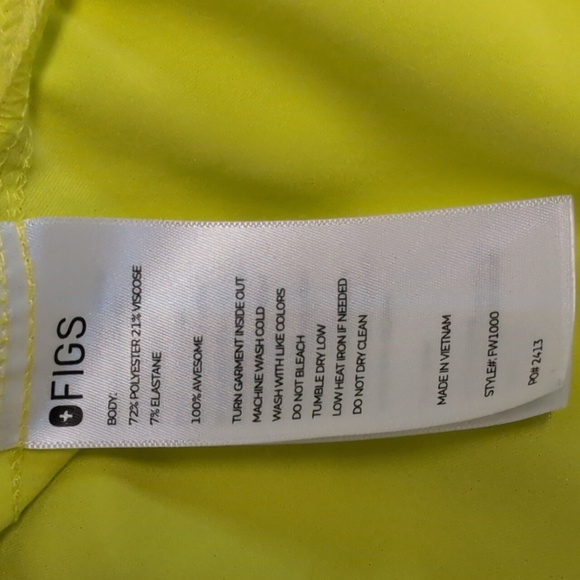 FIGS Citron Scrub Set - Yola and Catarina XS - Picture 5 of 11